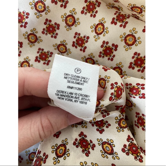 Derek Lam Printed Layered Flowy Silk Mini Dress size 6 - Picture 7 of 8